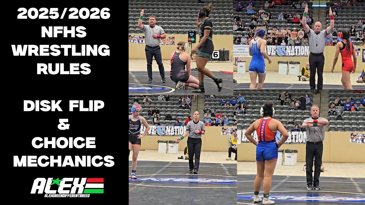 NFHS Wrestling Rules - The Disk Flip Hand Signals &amp; Mechanics; #2 of 9 (2025/2026)