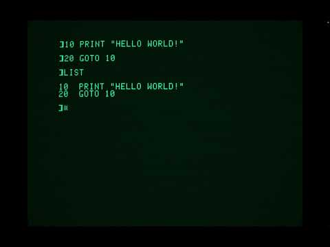 ASMR Programming - Apple II Applesoft BASIC - Hello World