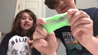 MIXING LEMON🍋 SLIME AND LIME SLIME TOGETHER