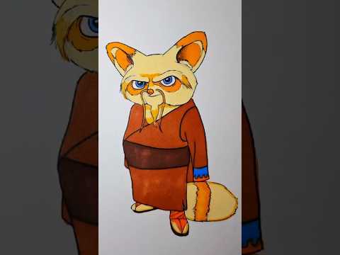 Zen Master's Aura! 🧘‍♀️ ASMR Coloring Master Shifu's Peaceful Yet Powerful Glow (Kung Fu Panda)