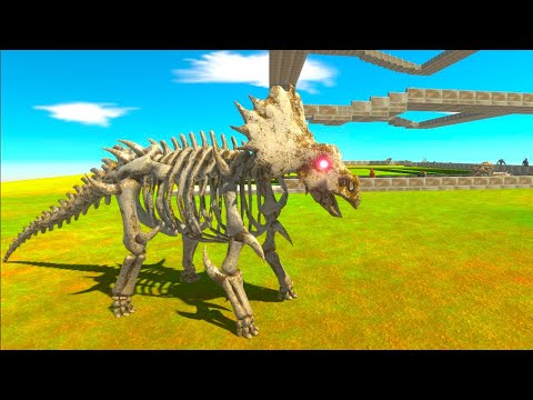 Skeletos Triceraptos Deadly Death Run - Animal Revolt Battle Simulator ARBS