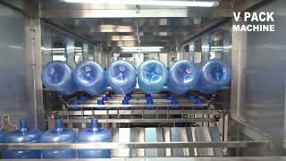 1200BPH Linear Barrel Water Filling Production Line, 5Gallon Water Filling and Capping Machine