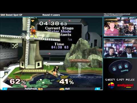 SAK Sweet Spot Melee Grand Finals LR4: ForteFreak (Sheik/Marth) vs. Kali (Fox)