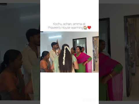 Kochu, achan, amma at Praveen's house warming ❤️🏠 #happiness #love