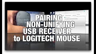 Pair Logitech Non-Unifying USB Receiver to the Mouse