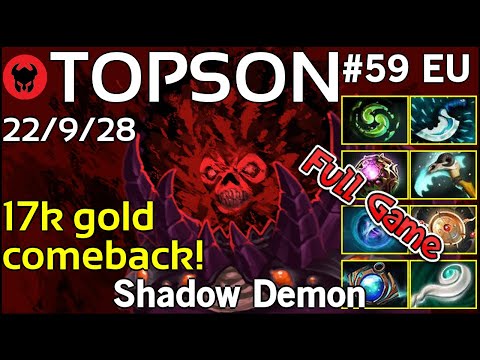 TOPSON [OG] plays Shadow Demon!!! Dota 2 Full Game 7.20