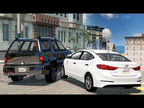 BeamNG.Drive - Realistic Crossroad Car Crashes Compilation #67