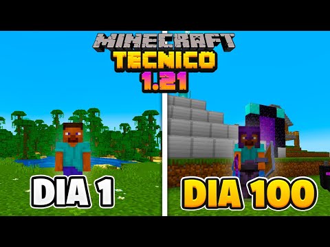 Sobreviví 100 DÍAS en MINECRAFT TÉCNICO 1.21 | Mentox