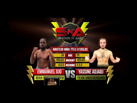 Shock N Awe 34 - Emmanuel Ojo vs Yassine Adjadj Middleweight Amateur MMA Title