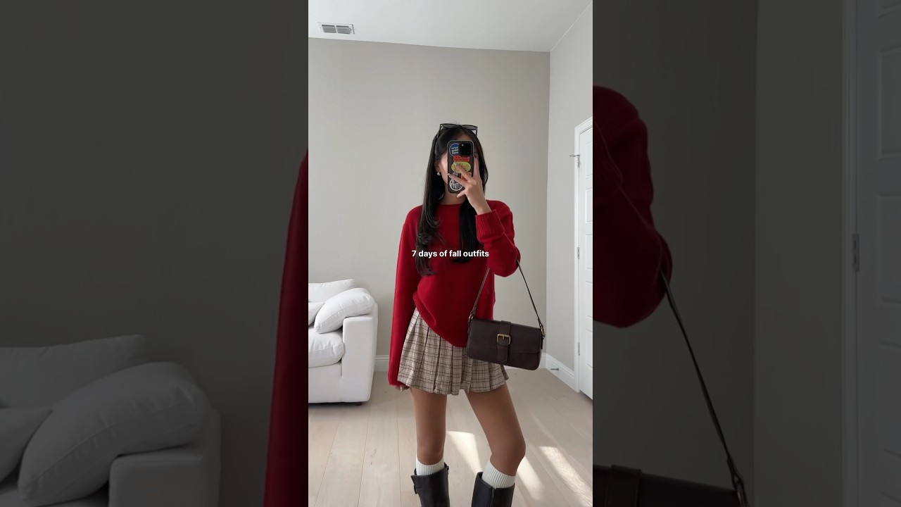 red fall outfit idea ♥️