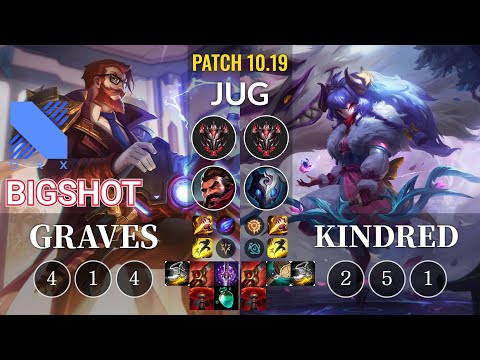 DRX BigShot Graves vs Kindred Jungle - KR Patch 10.19