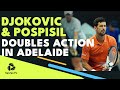 Novak Djokovic & Vasek Pospisil In Doubles Action! | Adelaide 2023 Highlights