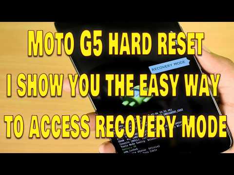 Moto G5 Hard Reset i show you the easy way to access recovery mode