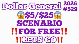 2026#529😱Dollar General Couponing😱$5/$25 SCENARIO‼️FOR FREE‼️LET’S GO‼️MUST WATCH👀👀