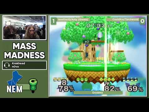 Mass Madness 43 SSBM - Coolslice/Tarchwood (Blue) vs. Arty/bonfire10 (Green) - Melee Doubles WQF