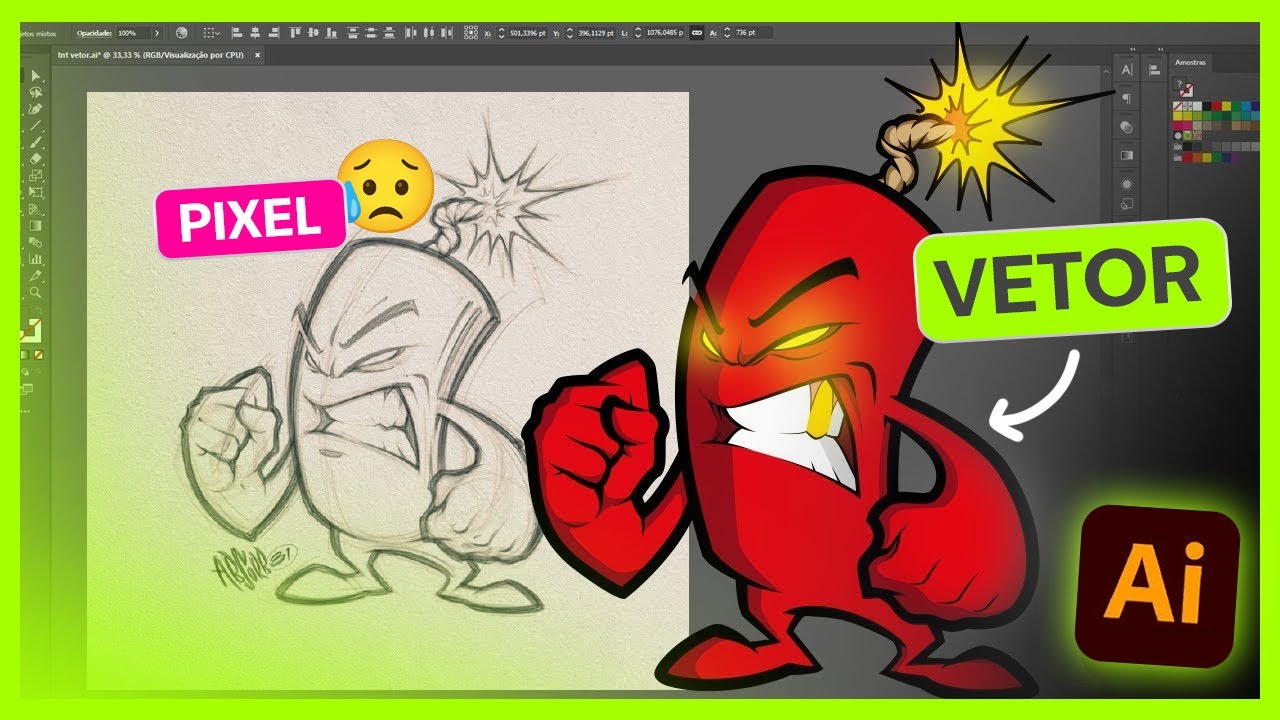 3 ferramentas para vetorizar no Adobe Illustrator