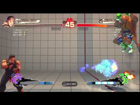 T-Baggin_247 (Ryu) Vs ICE_MAN_213 (Balrog) SSF4/AE Ranked Matches - PSN