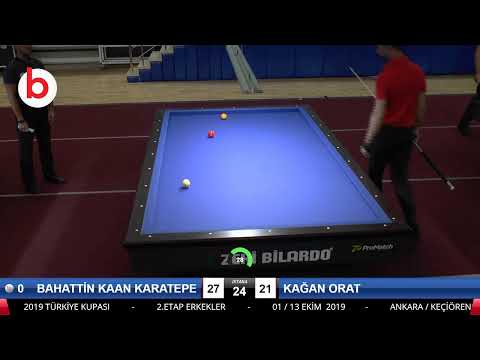 BAHATTİN KAAN KARATEPE & KAĞAN ORAT Bilardo Maçı - 2019 TÜRKİYE KUPASI 2.ETAP ERKEKLER-1.TUR