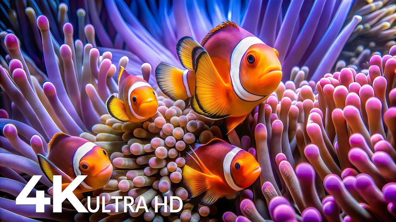 Aquarium 4K VIDEO (ULTRA HD) 🐠 Beautiful Coral Reef Fish - Relaxing Music for Deep Sleep #4