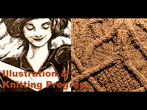 Illustrating & Progress on Knitting Nightingale