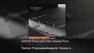 Download lagu CAPONI Prescription Men Glasses Pure Titanium Progressive Computer Glasses Anti Blue Light Read mp3