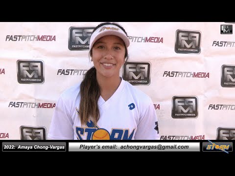 2022 Amaya Chong Vargas Athletic Third Base and Pitcher Softball Skills Video - Salinas Storm