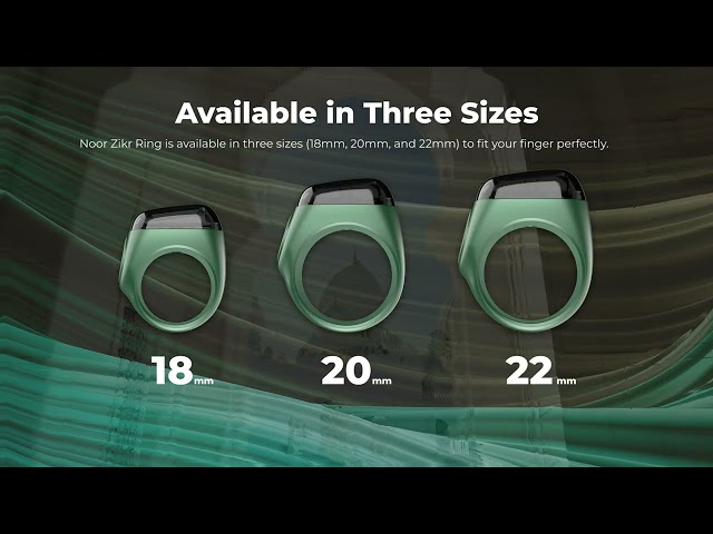 خاتم التسبيح iQIBLA Zikr Noor الذكي الكتروني