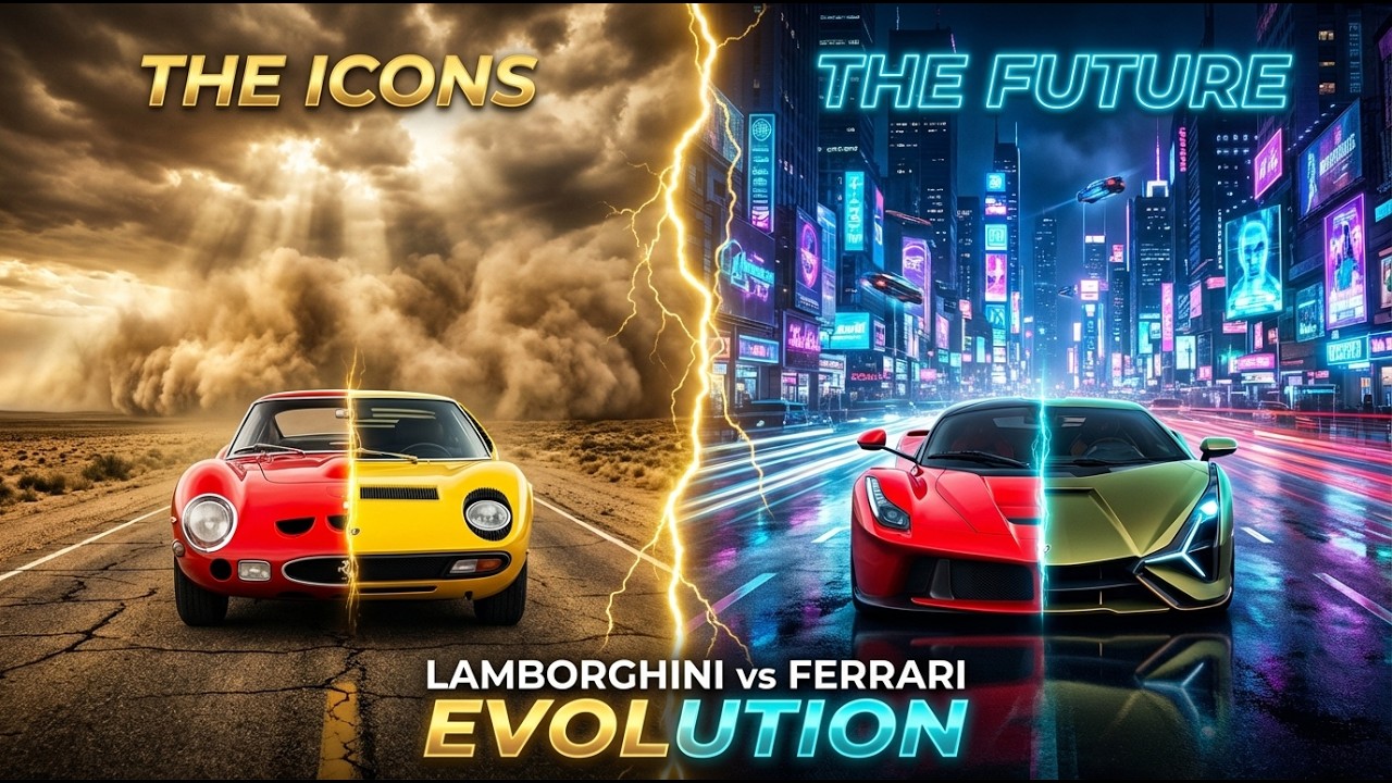 Lamborghini vs Ferrari Car Evolution – Ultimate Drag Race Style