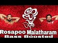 Rosapoo Malatharam Bass Boosted | Amplifier Song Malayalam
