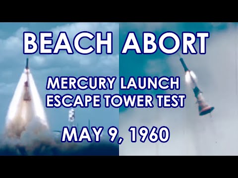 Mercury "Beach Abort" - Launch Escape Tower Test (1960/05/09) - Project Mercury, NASA