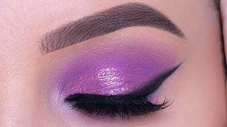 Purple Smokey Winged Eyeliner Makeup Tutorial