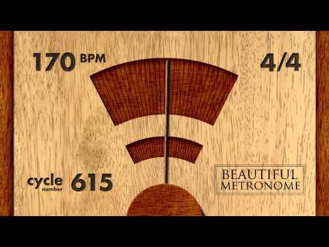 170 BPM 4/4 Wood Metronome HD