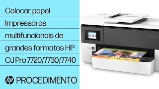 Colocar papel | Impressoras multifuncionais de grandes formatos HP OfficeJet Pro 7720/7730/7740 | HP