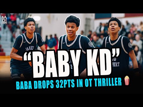 "Baby KD" Baba Oladotun drops 32 & 10 in a Comeback OT Win 😳🍿