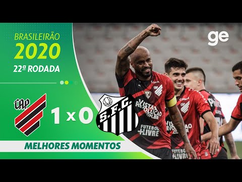 Gols e lances de Athletico Paranaense x Santos