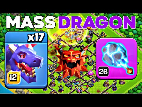  TH17 RC Charge Mass Dragon Destroyed Legend Base's! Battle Ranked Guide! Clash of Clans