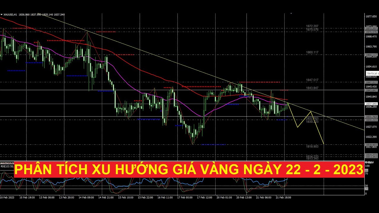 Video phân tích xu hướng giá vàng ngày 22 - 2 - 2023