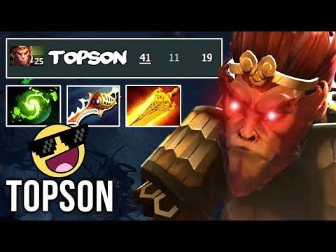 TI8 Winner Topson EPIC Monkey King UNREAL 41 Kills Divine Rapier + Refresher New Meta Build - Dota 2