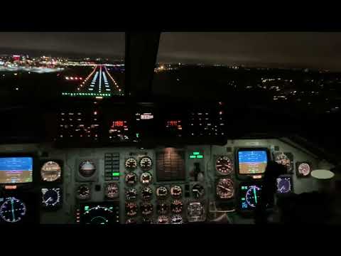 Saab 340 Cockpit Landing