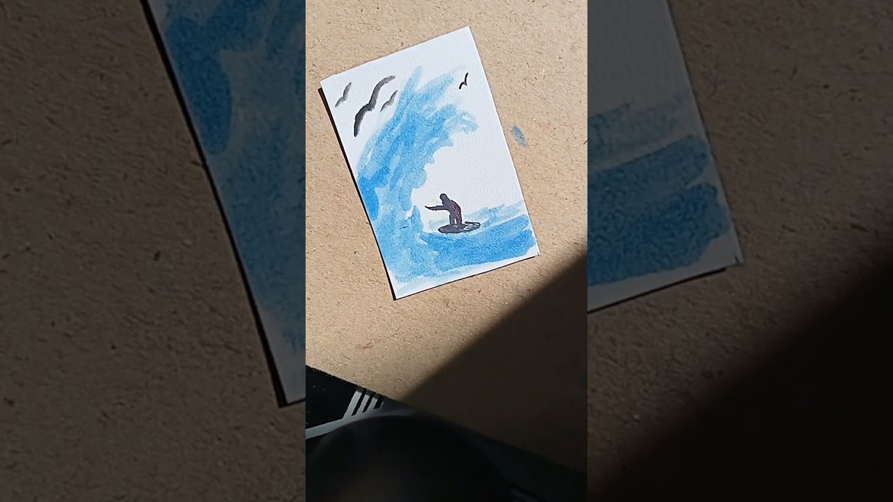 Watercolor sea painting#watercolourpainting #arte #arthob