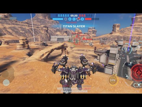 WR Newton titan trolling anather Titan on shot kill #gaming #warrobots