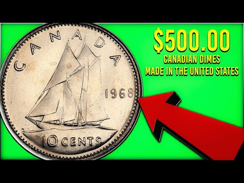 These valuable Canadian dimes were made in the United States