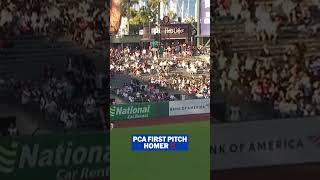 Pete Crow-Armstrong sends the first pitch of the game out of the park ????