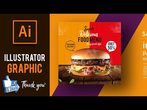 Create Food Poster Design Illustrator Tutorial​-Adobe Tutorial