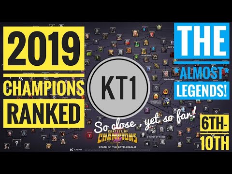 The *Almost* Legends Of 2019! 2019 Champions Ranked! Episode 4/5! 6Th To 10Th Spot!