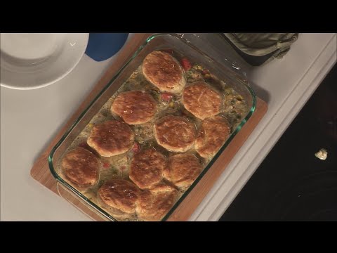 Dean cooks Chicken Pot Pie Casserole