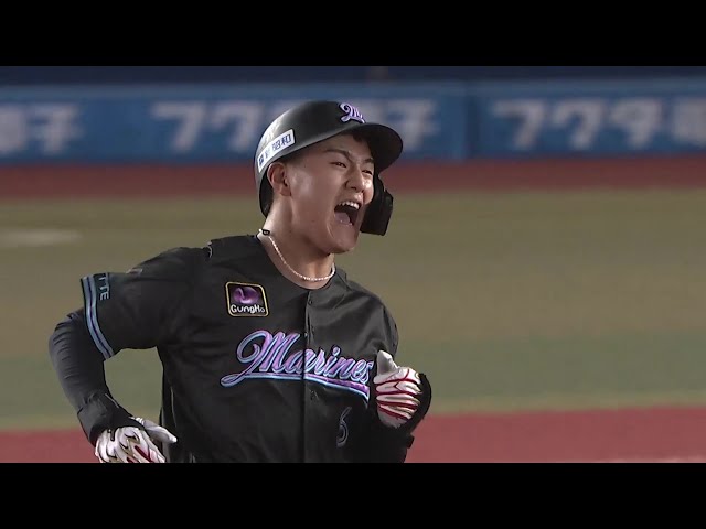 【4回裏】初の4番起用に応える!! マリーンズ・西川史礁 待望のプロ初ホームランで1点を返す!! 2025年7月30日 千葉ロッテマリーンズ 対 東北楽天ゴールデンイーグルス