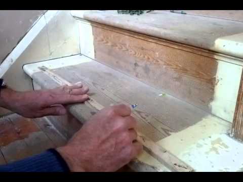 Tightening squeaky stair treads risers