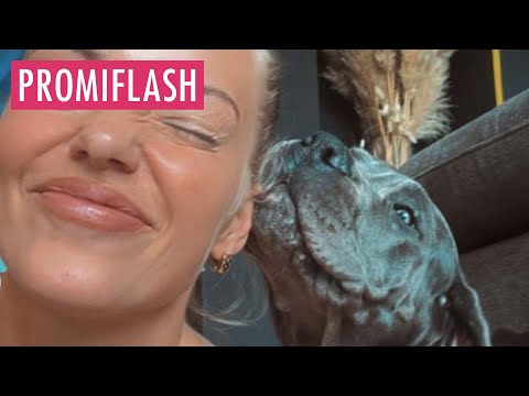 Laura Maria Rypa feiert ersten Geburtstag von Hündin Nova