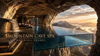 Luxury Spa Waterfall ⛰️ Mountain Cave Retreat for Sleep & Deep Calm | 